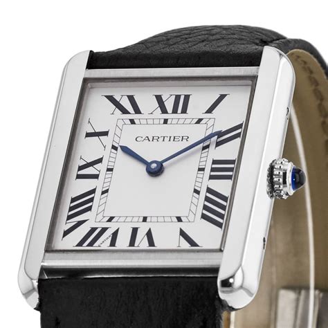 cartier tank solo large leather strap|cartier tank replacement strap.